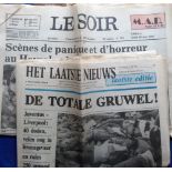 Football Newspapers, Liverpool v Juventus EC Final, 1985, two European newspapers 'Het Laatste