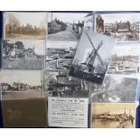 Postcards, Suffolk, selection of 37 cards with 18 RPs and 19 printed, dating between 1900s and