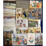 Postcards, Tony Warr Collection, a selection of approx. 150 illustrated cards of Dutch children,