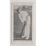 Cigarette card, A. Baker & Co, Cricketers Series, type card, no 19, Mr. L.C.H. Palairet, Somerset (