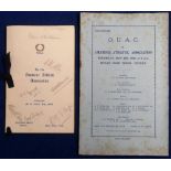 Athletics autographs, programme from the OUAC v Amateur Athletics Association, 30 May 1935 at Iffley