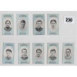 Cigarette cards, Cope's, Noted Footballers (Clip's, 282 Subjects), Manchester City, 9 different