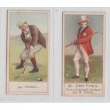 Cigarette cards, Cope's, Cope's Golfers, 2 type cards, no 34, 'Dormy' & no 38, John Taylor (both gd)