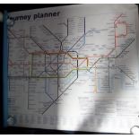Railwayana, 2 large format 'London Underground Journey Planners' (laminated with self adhesive