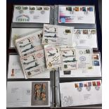 Stamps, collection of GB FDCs in 4 albums including high values, approx. £20 UM stamps and some