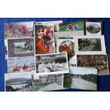 Postcards, selection of approx. 40 hunting related cards, mostly printed, showing some named hunts