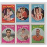 Trade cards, A&BC Gum, Footballers, (black back 43-84) (set, 42 cards) (gen gd, checklist unmarked)