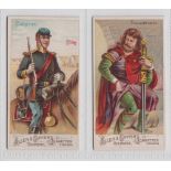 Cigarette cards, USA, Allen & Ginter, Arms of All Nations, 2 cards, Carbine & Falchion (gd/vg) (2)