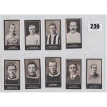 Cigarette cards, Smith's, Footballer's (titled, light blue backs) 9 type cards all Midlands teams,