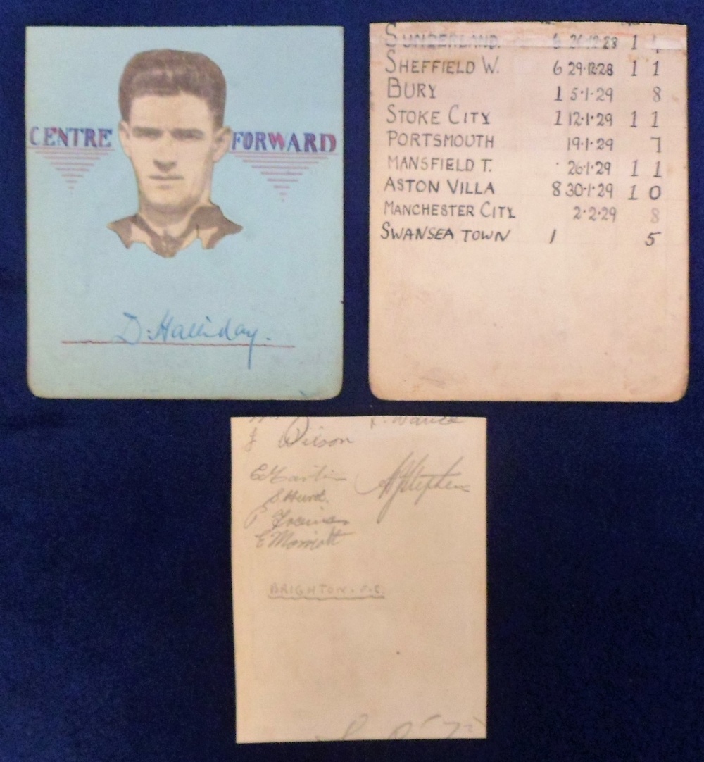 Football autographs, selection of signatures on album pages, Sunderland 1928/29 2 pages with 11 - Image 2 of 2