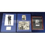 Entertainment autographs, selection of signatures, all framed and glazed, Max Wall photo with