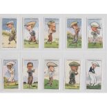Cigarette cards, Churchman's, Prominent Golfers (standard size) (set, 50 cards) (mostly vg)