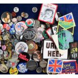 Music memorabilia, Badges, selection of approx. 150 pin/button badges, many for groups inc. The