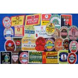 Beer labels, a mixed selection of 29 different labels (6 with contents), various shapes, sizes,