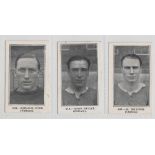 Trade cards, Bunsen Confectionery, Famous Figures, three football cards, Fulham FC (2), no 604