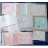 Autographs, a quantity of autograph album pages (approx. 60), containing a variety of signatures