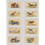 Cigarette cards, Hignett's, 3 sets, Dogs (50 cards), Cathedrals & Churches (25 cards) & Turnpikes (