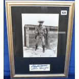 Entertainment autograph, Clayton Moore, b/w photo, overmounted with card & framed and glazed showing