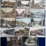 Postcards, Shropshire, a mixed RP and printed selection of 14 cards, places include Cleobury