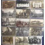 Postcards, a social history, transport and military mix of 88 cards inc. RP's of tram accident at