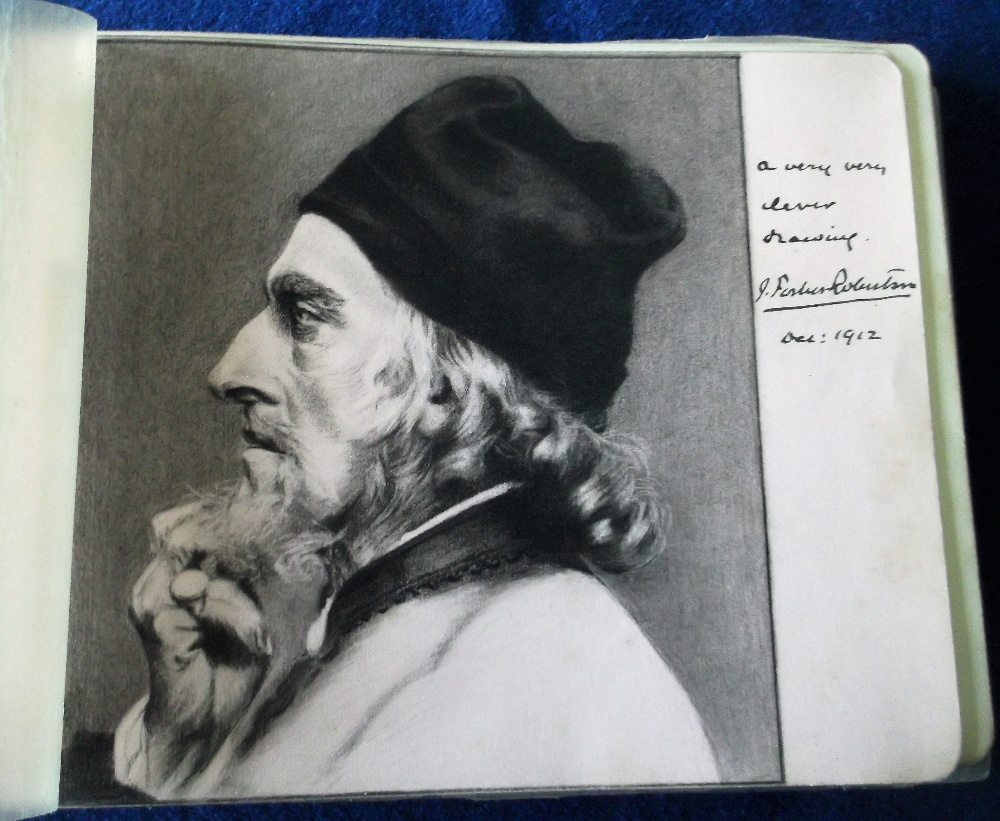 Ephemera, Theatre, a fine sketch book (album) in pencil and charcoal of Edwardian and later stars of - Image 7 of 9