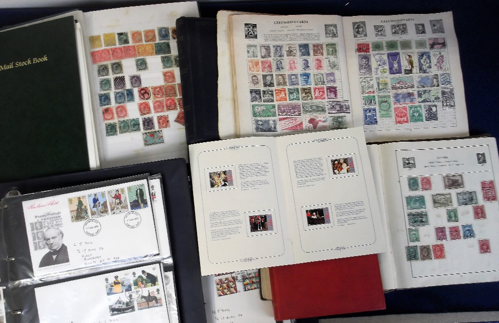 Stamps, various GB, Commonwealth & Foreign stamps contained in 10 albums/stock books mostly used