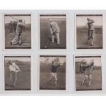 Cigarette cards, Churchman's, Famous Golfers 2nd Series 'L' size, (set, 12 cards) (gd/vg)