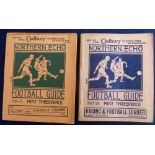 Football, Northern Echo Football Guides, season 1926/27 & 1927/28, approx. 170 pages which cover
