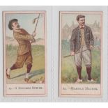 Cigarette cards, Cope's, Cope's Golfers, 2 type cards, no 23, 'A Duffer's Stroke' (gd) & no 24,