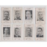 Cigarette cards ?, South Africa, Anon, South African Rugby Players, 8 different cards, 'M' size (all