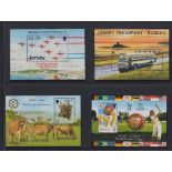 Stamps, collection of UM Jersey miniature sheets 1975-2011 housed in a quality Lindner album.