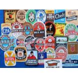 Beer labels, a mixed selection of 30 different labels, (4 with contents) various shapes, sizes and