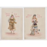 Trade cards, Johannis, London, 4 'XL' type cards from the Fancy Costume Series nos 5, 6, 7 & 8,