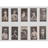 Cigarette cards, Churchman's, Lawn Tennis, (set, 50 cards) (gen gd)