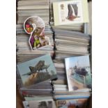 Postcards, a collection of approx. 1500+ mixed age cards to include topo, comic, military, puzzle,