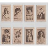 Cigarette cards, Hignett's, Actresses Photogravure, eight cards, Miss Baldry, Dolly Daintree,