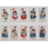 Cigarette cards, USA, Duke's Cigarettes, Yacht Colors of the World, (set, 50 cards) (16 gd, 7 gen