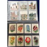 Cigarette cards, 2 modern albums containing a collection of cigarette cards and silks, sets and