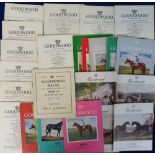 Horseracing, a collection of Goodwood Race Cards 1940s to 1960s the majority being for the main '