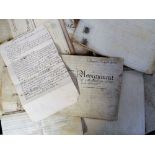 Indentures, 30+ indentures mainly on velum dating from the 17th and 18thC. Mortgages, leases and