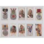 Cigarette cards, Taddy, a collection of 10 type cards, Orders of Chivalry (2), British Medals &