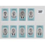 Cigarette cards, Cope's, Noted Footballers (Clip's, 500 Subjects), Notts County, 9 different