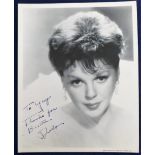 Entertainment Autograph, Judy Garland, signed b/w portrait photo, 8" x 10" signed to bottom left