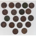 Coins, collection of 19 QV pennies 1861 (3), 1862 (3), 1863 (2), 1864, 1877 (2), 1889, 1898, 1899,