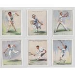 Cigarette cards, Wills, Lawn Tennis, 1931, 'L' size (set, 25 cards) (vg)