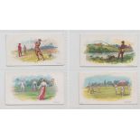 Cigarette cards, CWS, British Sports Series, 4 cards, Cricket, Golf, Tennis & Cricket (all good) (