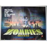 Film Poster, Zombies, Dawn of the Dead, starring David Emge, Ken Forfe etc, original UK Quad, 40"