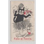 Trade card, Pascall's, Felix the Film Cat, type card, 'Felix at Tennis' (very slight corner