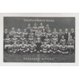 Postcard, Football, Bradford City FC, Health & Strength Series printed card showing squad &