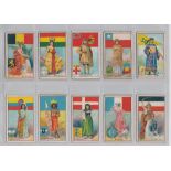 Cigarette cards, Duncan's, Flags, Arms & Types of Nations (blue back) (24/48) (mostly fair)